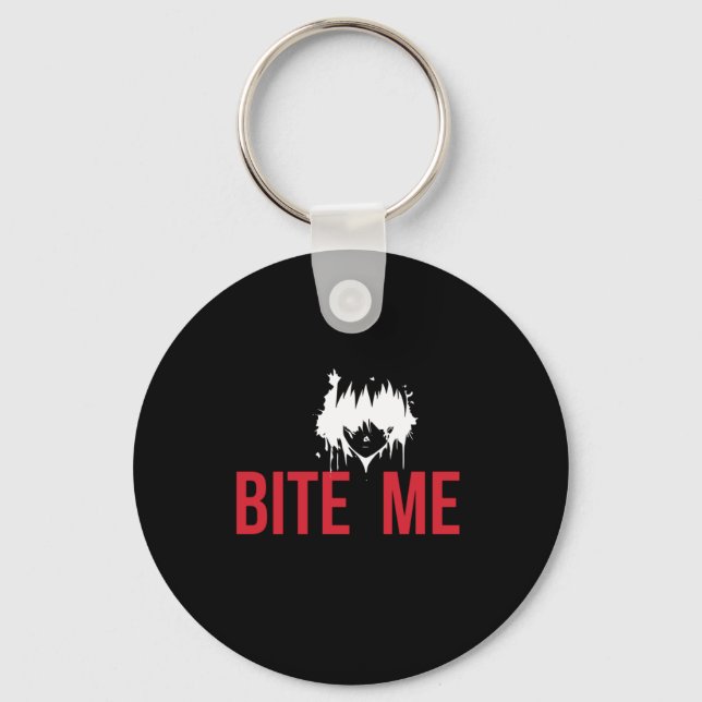Bite Me: A Spooky and Playful Twist"  Keychain (Front)