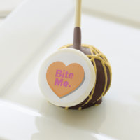 Bite Me. Anti-Valentine's Day | Orange Heart Cake Pops