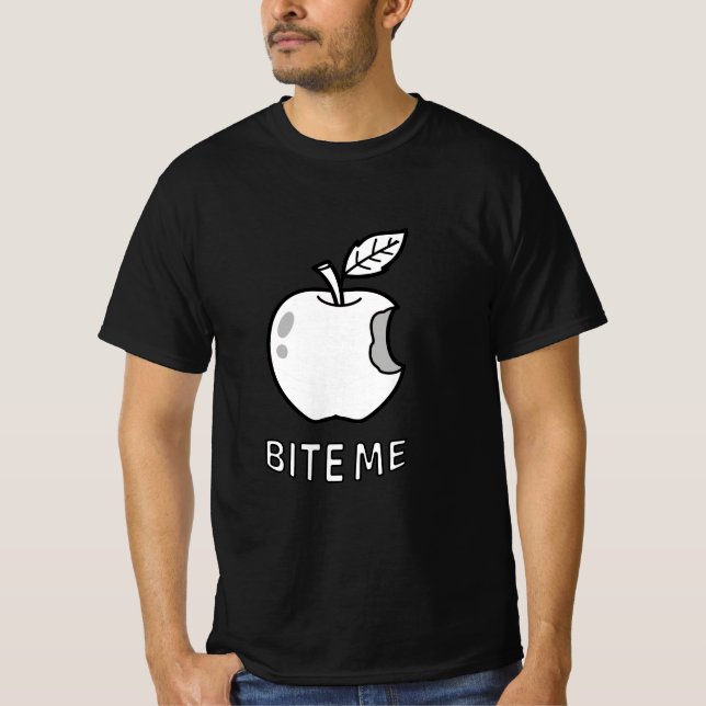 Bite Me Apple Rude T-Shirt (Front)