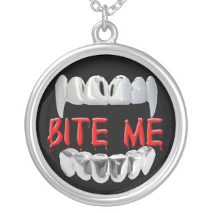 Bite Me Blood And Teeth Necklace