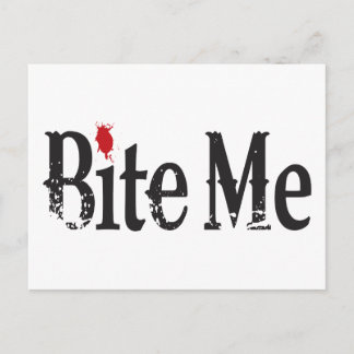 Bite Me (Blood) Postcard