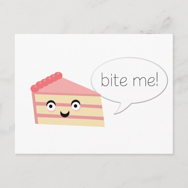 Bite Me Cake Postcard (Front)