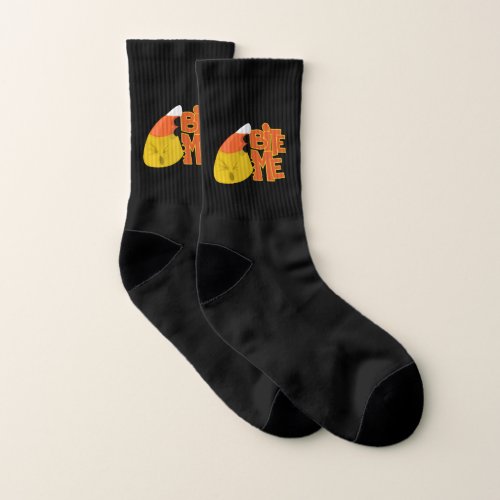 Bite Me _ Candy Corn Socks