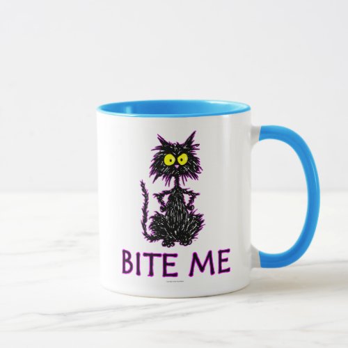 Bite Me Cat Gift Designs Mug