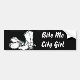 Bite Me City Girl Bumper Sticker