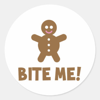 Bite Me Classic Round Sticker