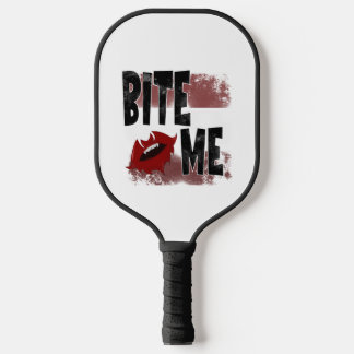 Bite me - Cool Quote - Halloween - Bat Pickleball Paddle