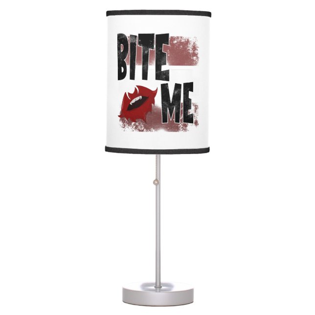 Bite me - Cool Quote - Halloween - Bat Table Lamp (Front)