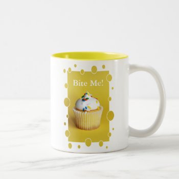 Bite Me! Cupcake Mug by CarriesCamera at Zazzle