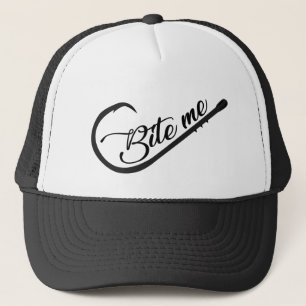 Bite Me Fishing Hook Funny Trucker Hat