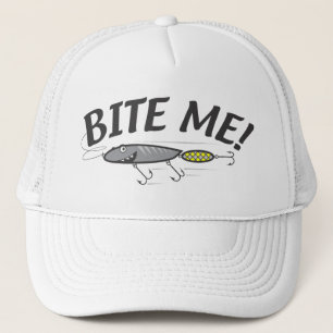 Bite Me Fishing Hook Humor Trucker Hat