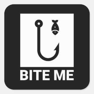 Bite Me Fishing Hook Sticker