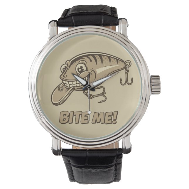 Bite Me! Fishing Lure Watch (Front)