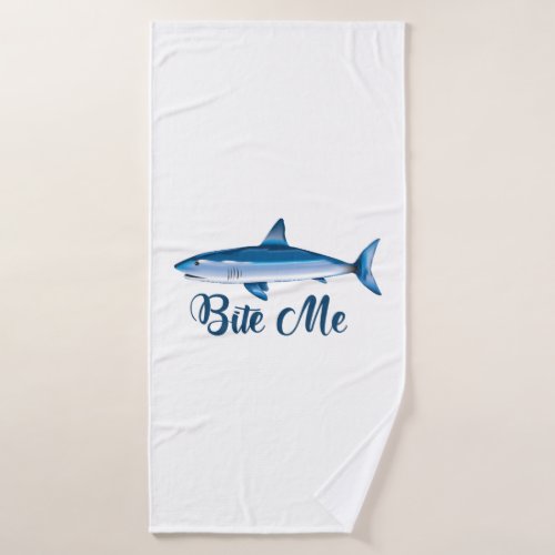 Bite Me  Funny Fishing Bath Towel