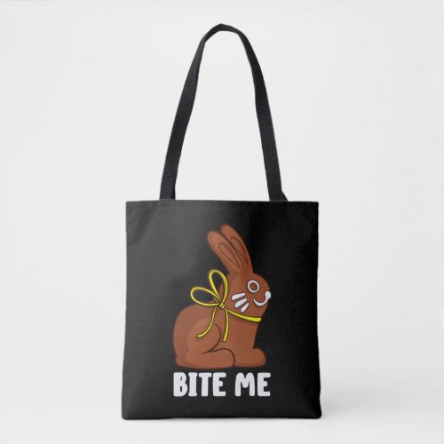 Bite Me Funny Joke Meme Bunny Easter Day Pet Farm Tote Bag