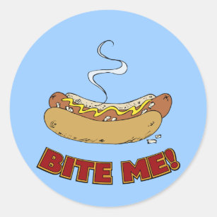 9mm Hot-Dog Sticker for Sale by Under-Radar-Art