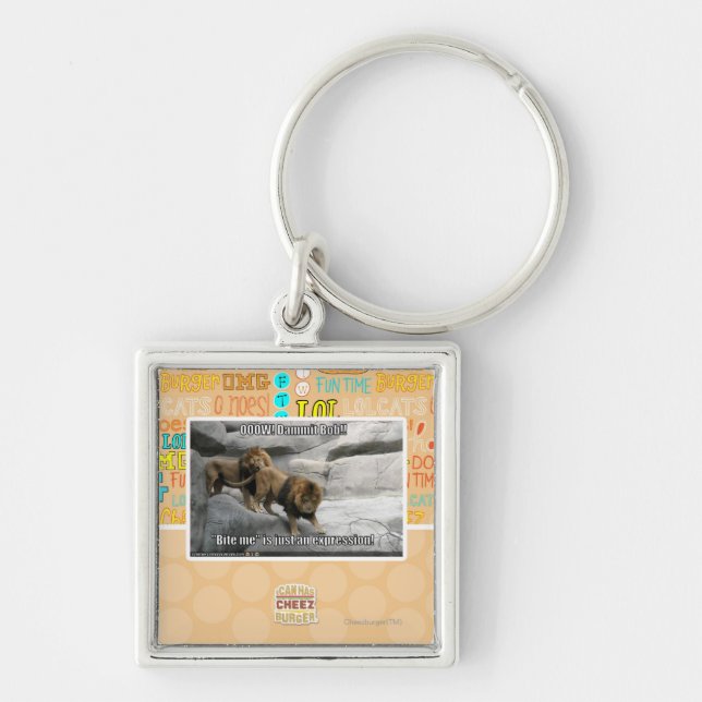 Bite me is just an expression! keychain (Front)