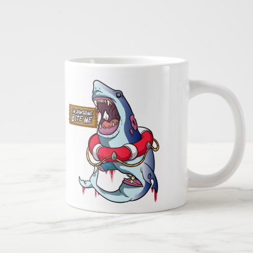Bite Me Killer Shark Giant Coffee Mug
