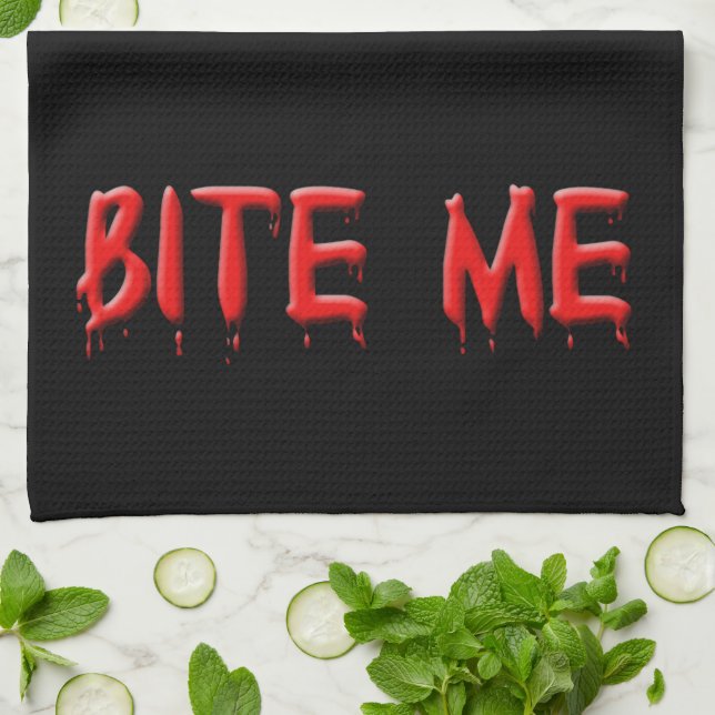 Bite Me Kitchen Towel (Folded)