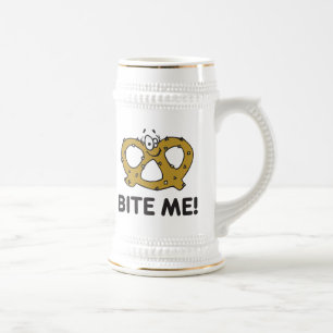 Bite Me Pretzel Gift Beer Stein