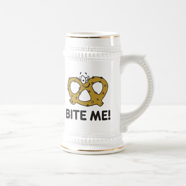 Bite Me Pretzel Gift Beer Stein (Right)