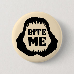 Bite me Quote - Shark Jaws Button