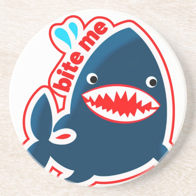 Bite Me Shark Coaster (Front)