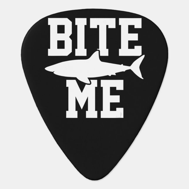 Bite Me - Shark Marine Biology Gift - Animal Ocean Guitar Pick (Front)