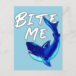 Bite Me - Shark Postcard