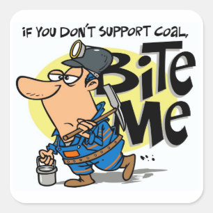 BITE ME SQUARE STICKER