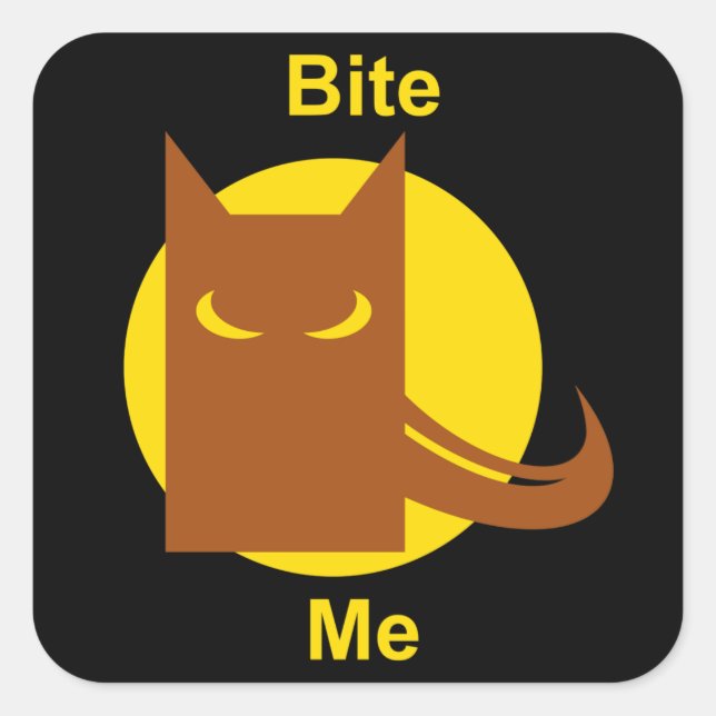 Bite Me Square Sticker (Front)