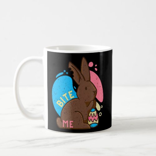 Bite Me Teen Easter   For Men Easter Chocolate Bun Coffee Mug