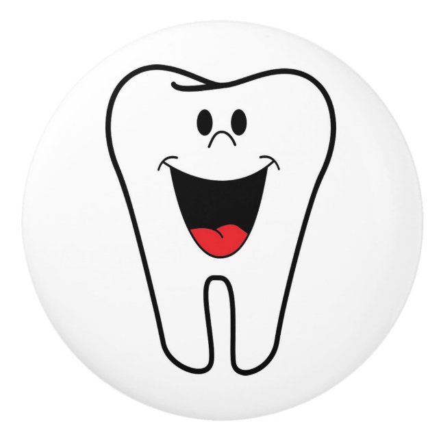 "BITE ME" TOOTH CERAMIC KNOB (Front)