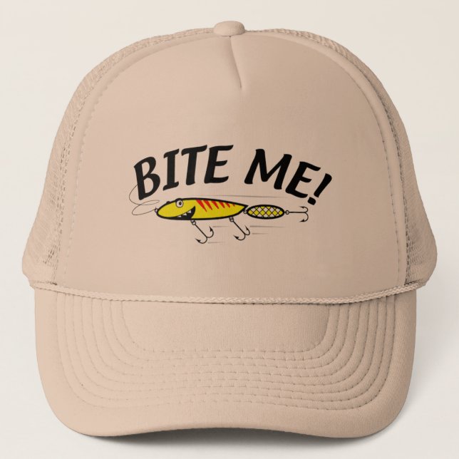 bite me trucker hat (Front)