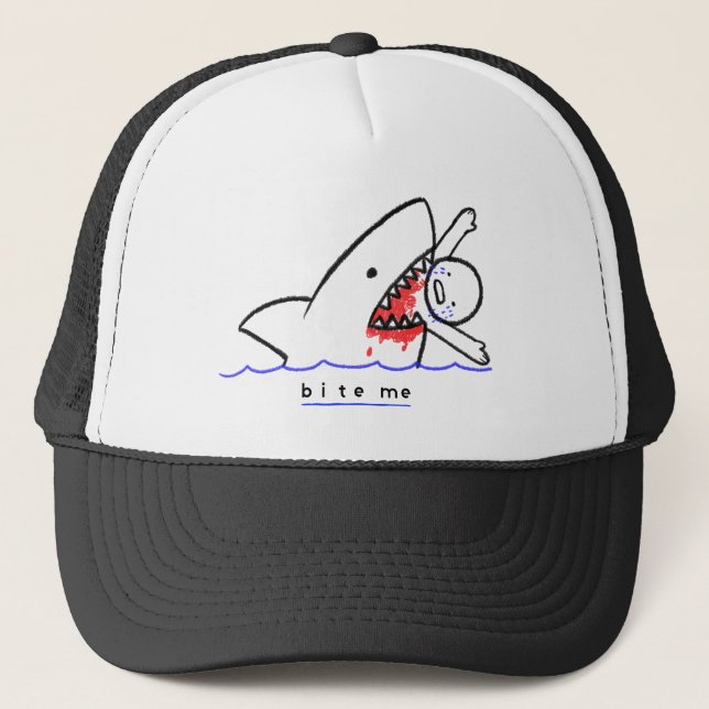 Bite Me Trucker Hat (Front)