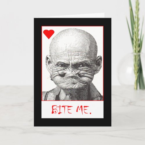 bite me Valentine or anti_Valentine Holiday Card