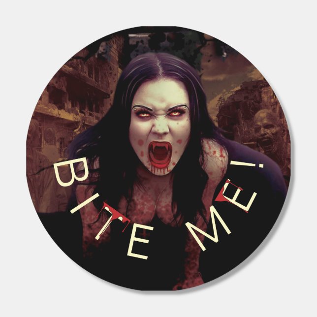 Bite Me! Vampire Halloween ID980 Hershey®'s Kisses® (Sticker)
