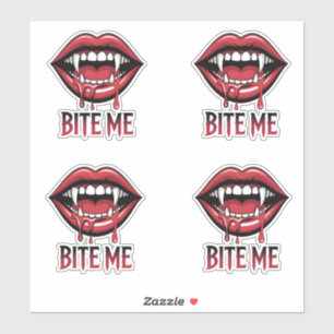 Bite Me Vampire Mouth Sticker