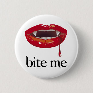 Bite Me Vampire Pinback Button