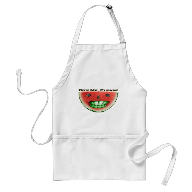 Bite Me Watermelon Adult Apron (Front)