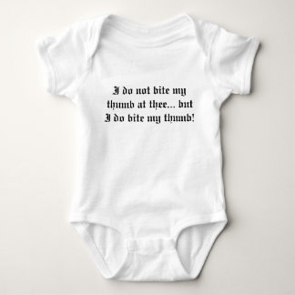 Bite my thumb baby bodysuit