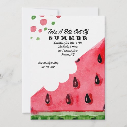 Bite of Watermelon Invitation