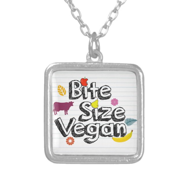 Bite Size Vegan Necklace New Logo (Front)
