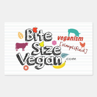 Bite Size Vegan With Tagline Sticker