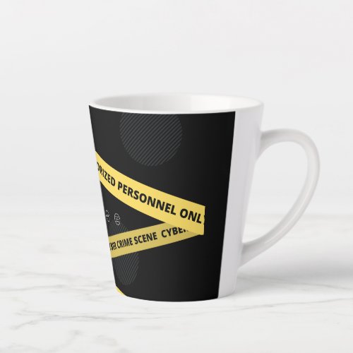 Bite Sized Cyber Crime Banner Latte Mug