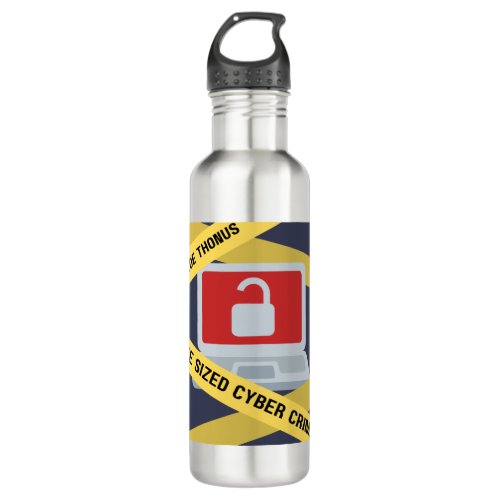 Bite Sized Cyber Crime Logo Bottle