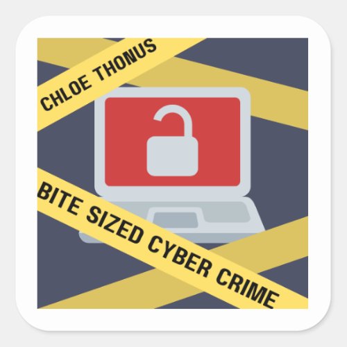 Bite Sized Cyber Crime Logo Sticker