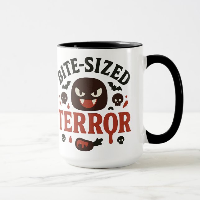 Bite-Sized Terror | halloween  Mug (Right)