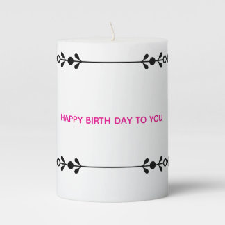 BITH DAY CENDLE PILLAR CANDLE