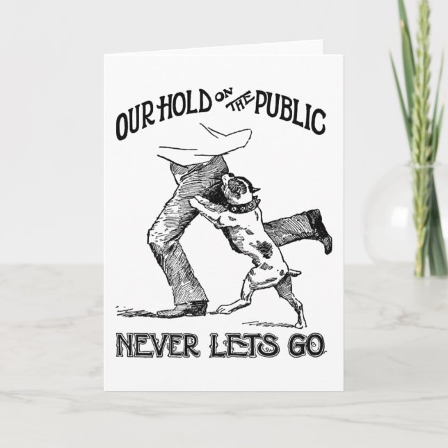 "Biting Dog" Greeting Card (Front)